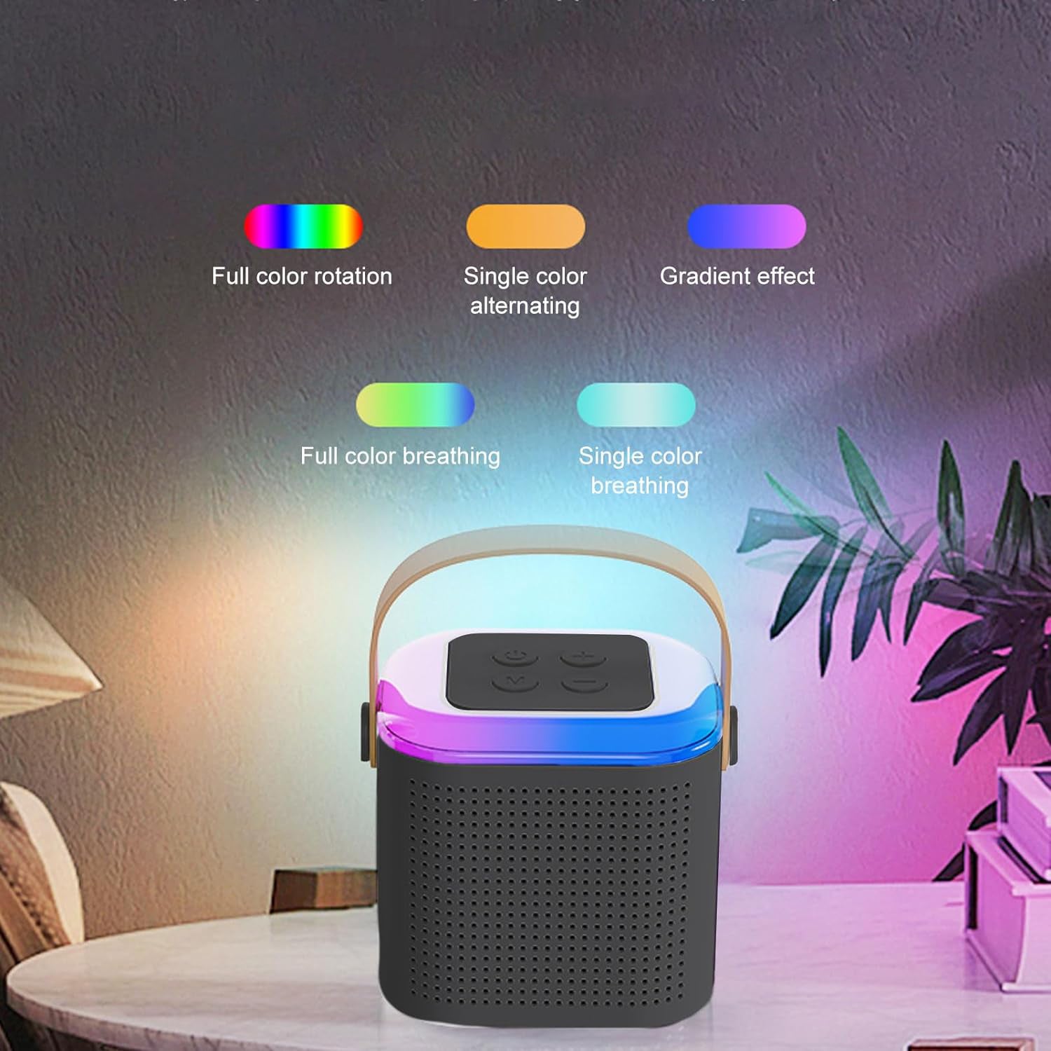 Wireless Speaker Microphone Set, RGB Light Support Memory Card PortableKaraoke Machine Perfect for Travel TV Wireless Speaker Microphone Set, RGB Light Support Memory Card PortableKaraoke Machine Perfect for Travel TV